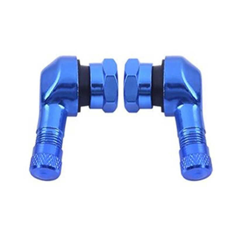 Motorcycle Rim Wheel Valve Motorcycle Rim 90 Degree Valve Motorcycle Wheel Tubeless Valve Stems For Rim Wheel Parts CNC: Blue
