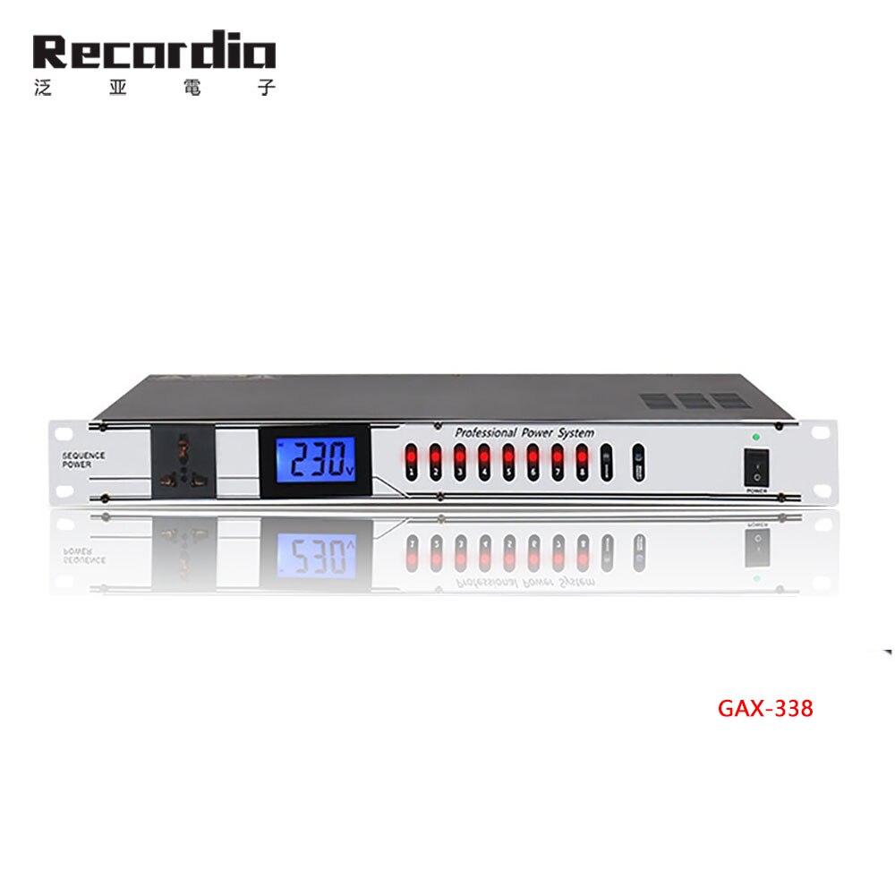 GAX-318 10 channel high power 30A dj sound system power sequence controller: GAX-338