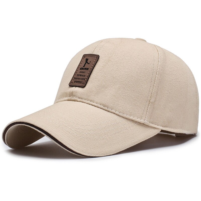 Men's Baseball Caps Street Hip Hop Snapback Cotton Hats Casual Caps for Men and Women Outdoor Sunscreen: Beige