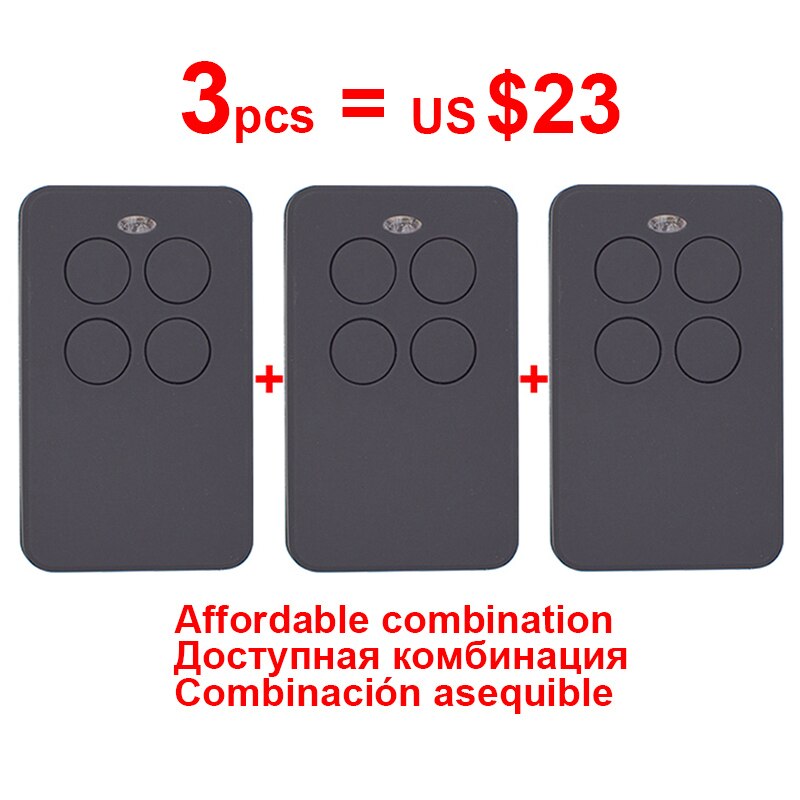garage remote control 287mhz 315mhz 433.92mhz 868mhz rolling code multi-frequency remote control for gate switch garage door: 3PCS black