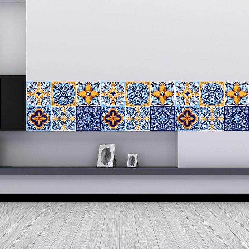 12 stuks mexicaanse bloem zelfklevende pvc keramische tegelstickers waterdichte keuken  l69b