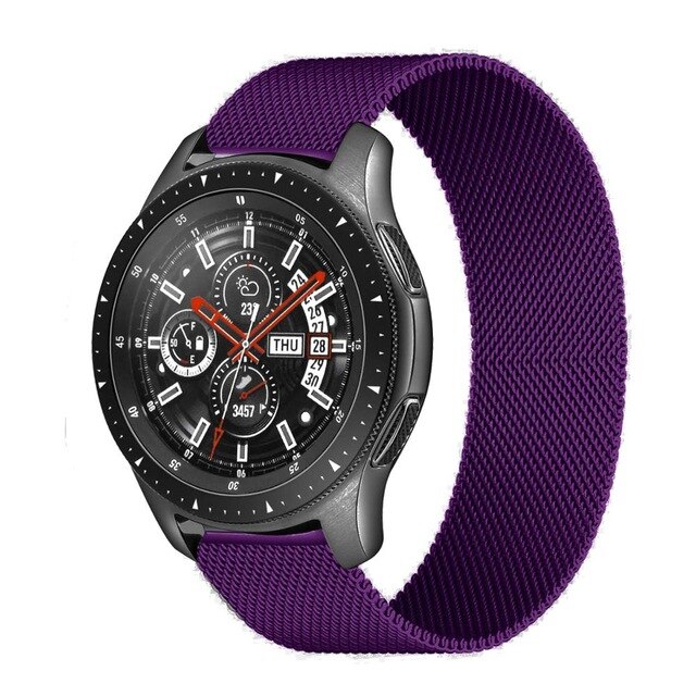 20 22mm bånd til samsung galaxy ur 46mm/42mm/ aktive 2 gear  s3 frontier/huawei ur  gt 2e/2/ amazfit bip/gts rem urrem: Lilla / 22mm