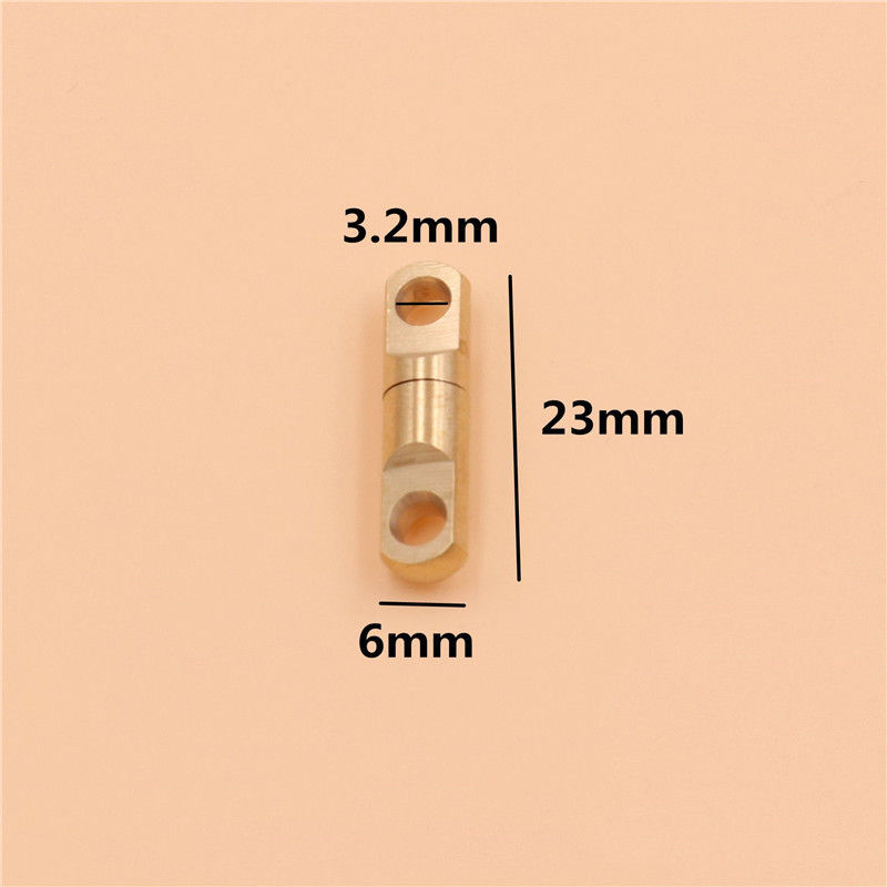 2Pcs Solid Brass Swivel Eye Rotating Connector for Keychain Round Circle Key Ring: 6mm diameter