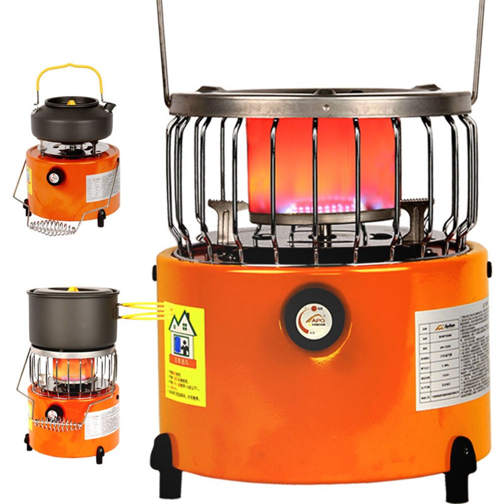 2 In 1 2000W Portable Heater Camping Stove Heating Cooker For Cooking Backpacking Ice Fishing Camping Hiking