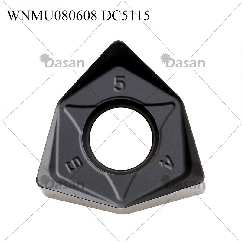 WNMU080608 WNMU040304 carbure Inserts outil de coupe, lames de couteau, tour, visage, outils de coupe, Machine pour l&#39;acier Al MFWN90: WNMU080608-DC5115