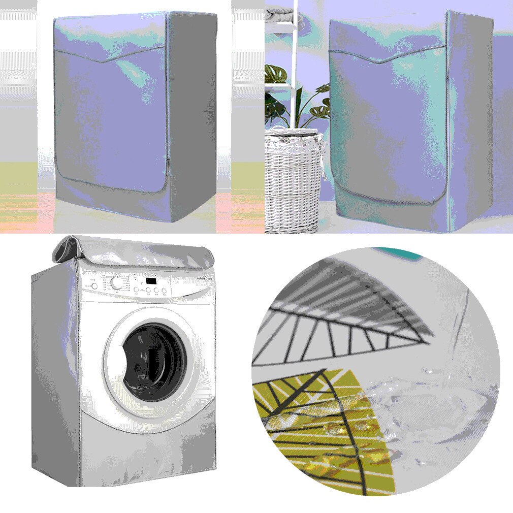 Waterproof Washing Machine Zippered Dust Guard Cover Protection Front Cover