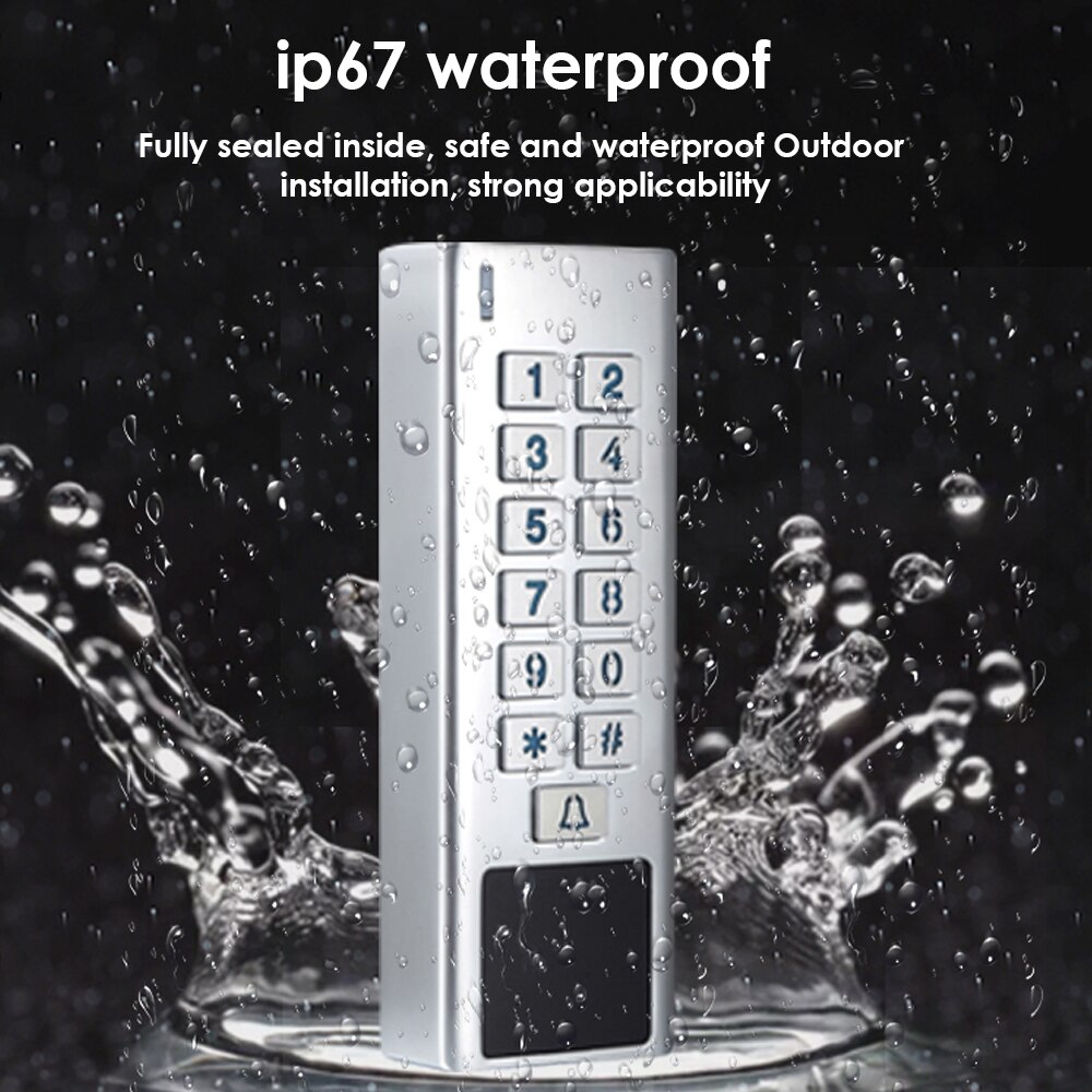 Rfid Door Access Control Reader 2000Users WG input and output security RF Access Control Keypad IP68 Waterproof Outdoor use