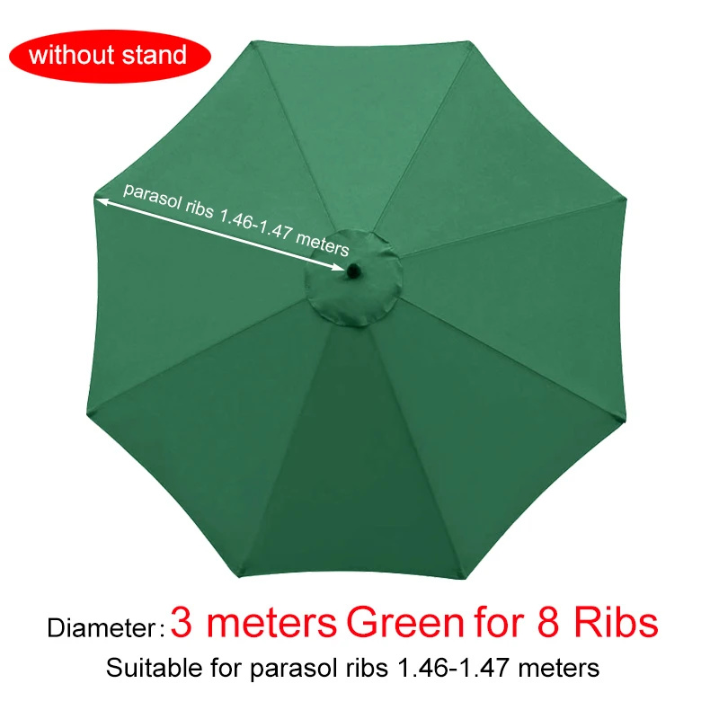 Parasol étanche anti-UV, gril de subdivision sans support, jardin extérieur, couverture de parapluie, parasol, 2/2 m, 7 m, 3m: Lavande