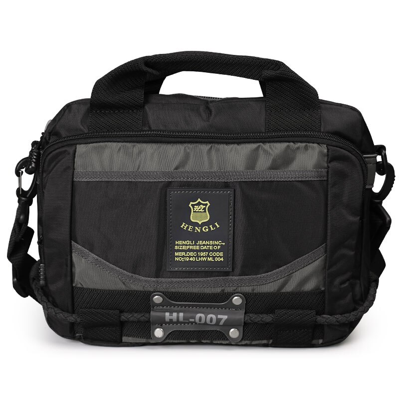 Ruil männer Schulter Taschen Oxford Tuch Tasche Schützt Tragbare Wasserdichte Bote Freizeit Taschen: Schwarz