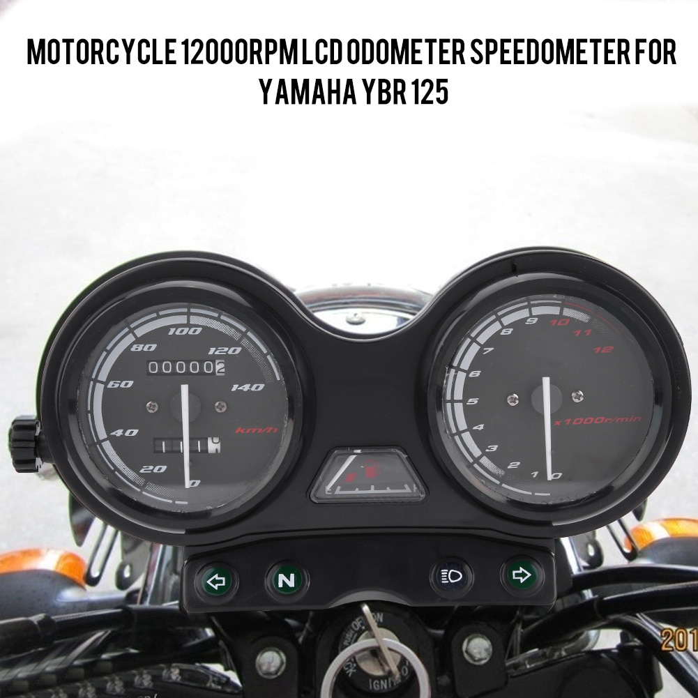 Motorcycle Street Bike Speedometer Gauge Meter DC 12V Motorcycle