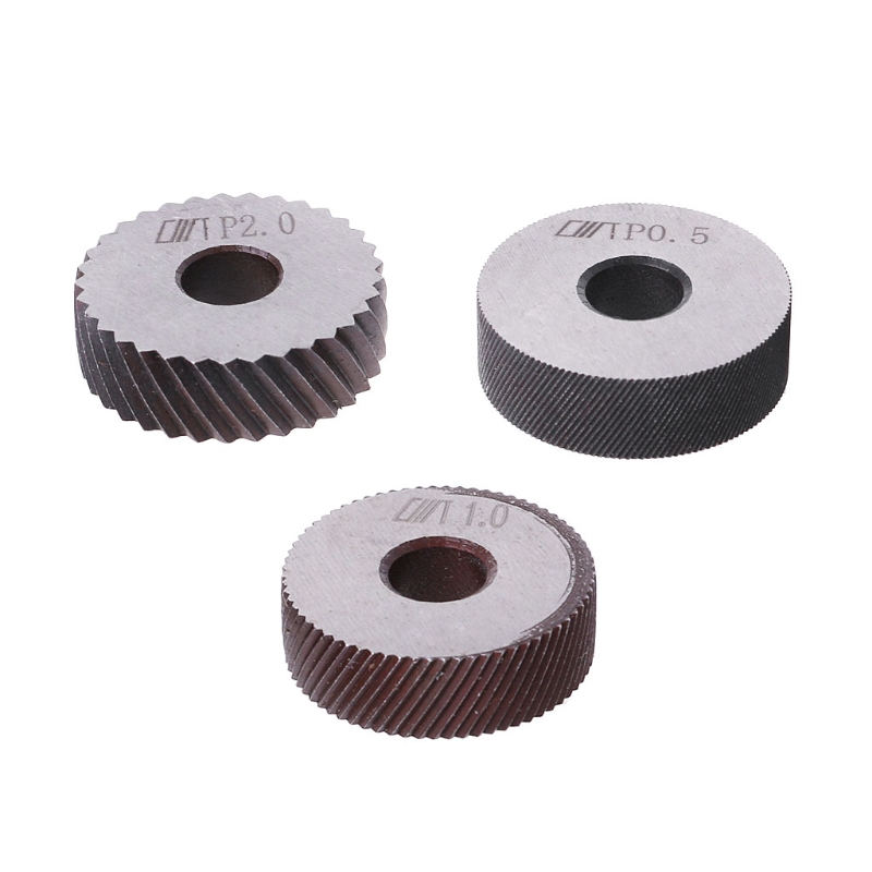 7 pièces outil de moletage 0.5 1 2mm diagonale double roue linéaire moletée ensemble tour Machine