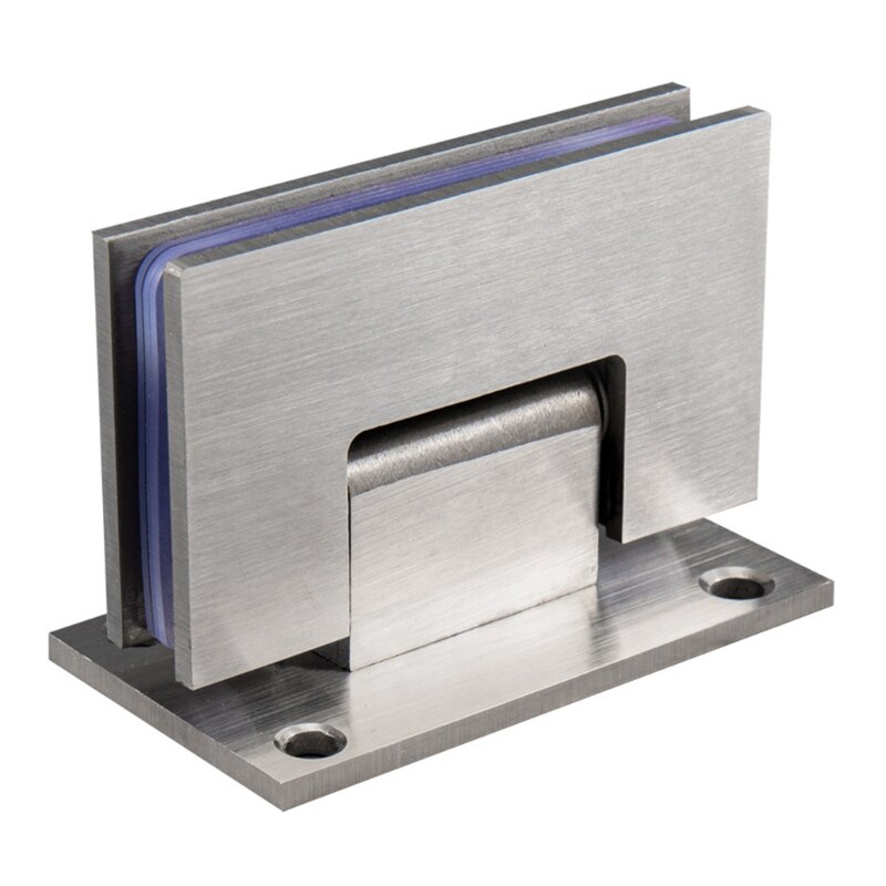 90 Degree Shower Door Brushed Stainless Steel Hinge Clamp Wall Bracket for Bathroom 8-12mm Thick Glass Door Replacement