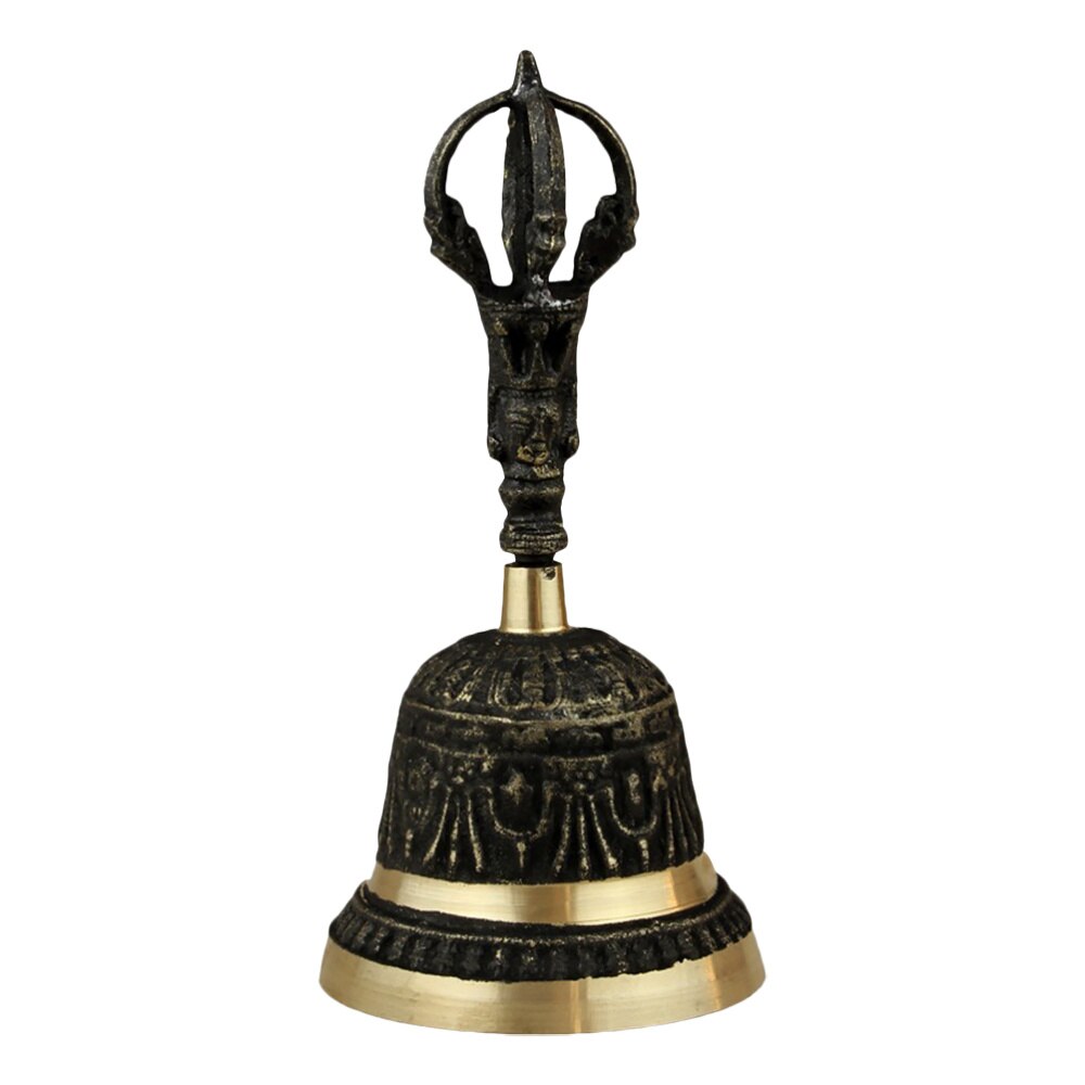 Handle Hand Bell Metal Decorative Bell Tabletop Copper Handbell for Home: Default Title