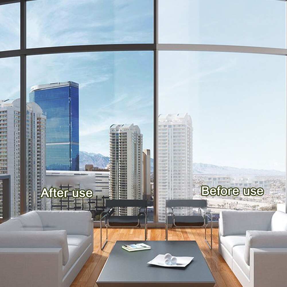 Heat Control Static Cling Anti UV Window Film Bedroom Removable Sunscreen Glass Kitchen Office Privacy Protection Non