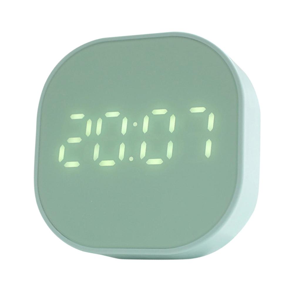 Réveil numérique mural lumineux, horloge électronique avec affichage de la température, pour la décoration de la chambre à coucher et du salon: Green