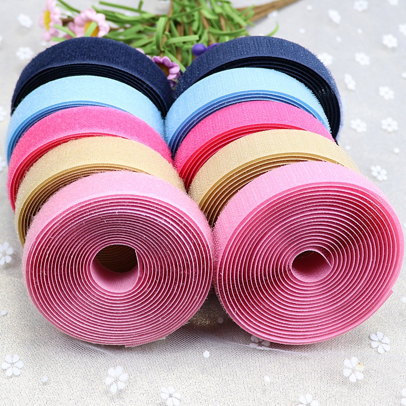 2cm * 1M Magic Tape Adhesive Verschluss DIY Polyester Nylon Haken Schleife Band Verschluss Nähen Zubehör Klittenband Keine kleber