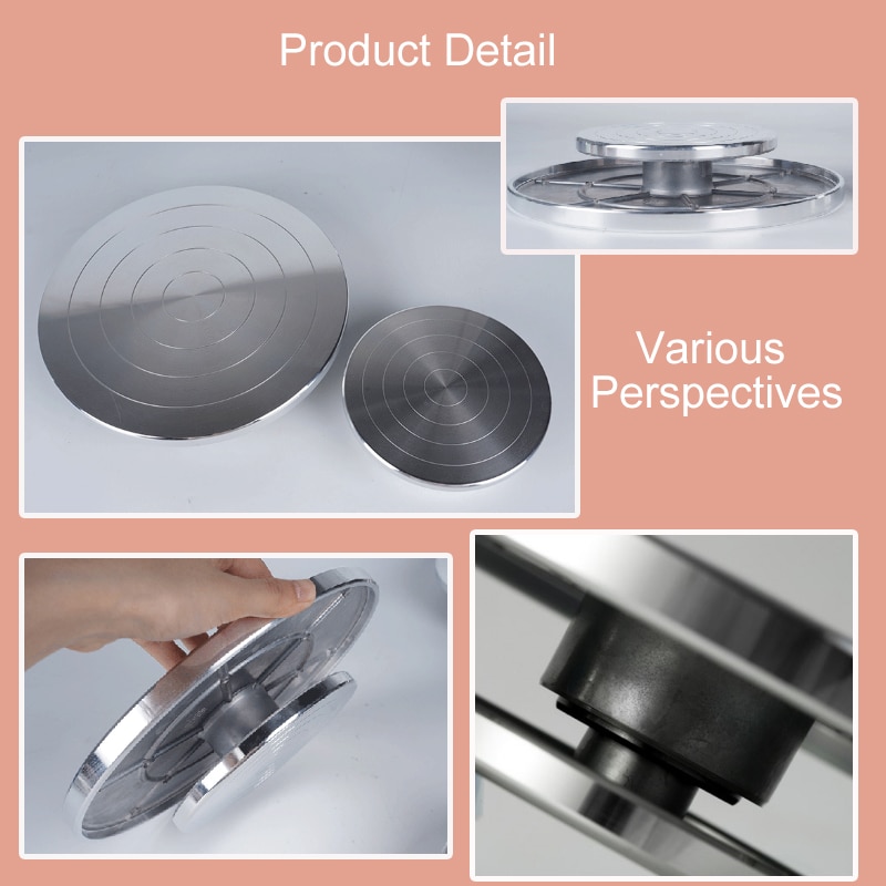 Plataforma giratoria de doble cara para escultura de arcilla, plato giratorio de aleación de aluminio de 12/15cm para cerámica, rueda de cerámica, herramientas giratorias