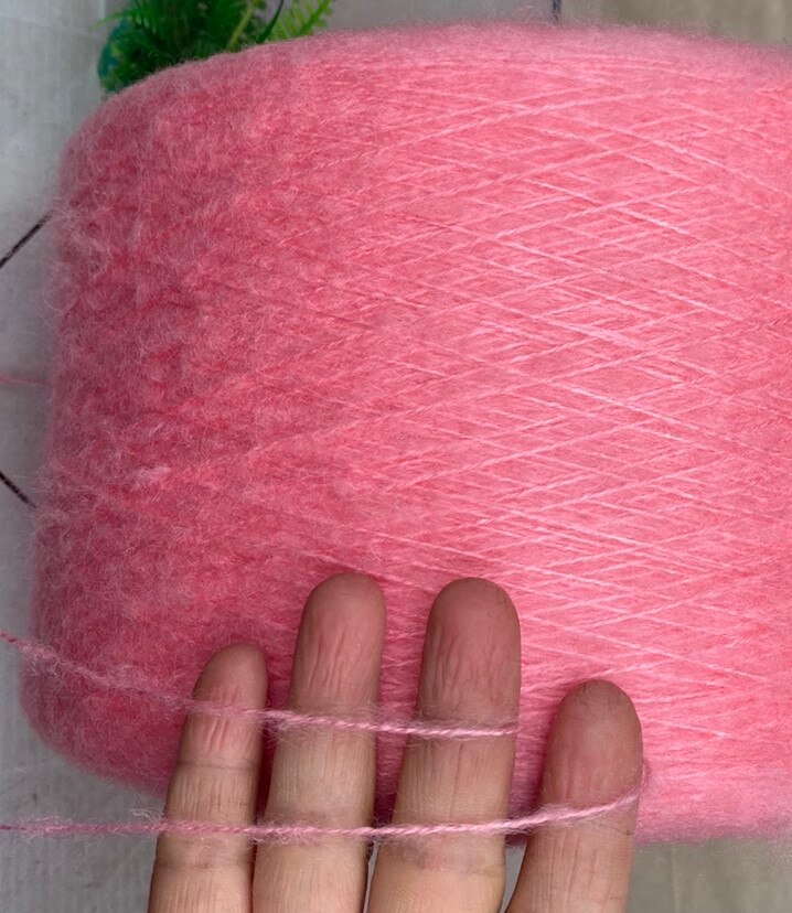 Begrænset 520g super smuk pink blød helse plys mohair garn til strikning baby økologisk akryl vævet hækletråd  x5177: 09