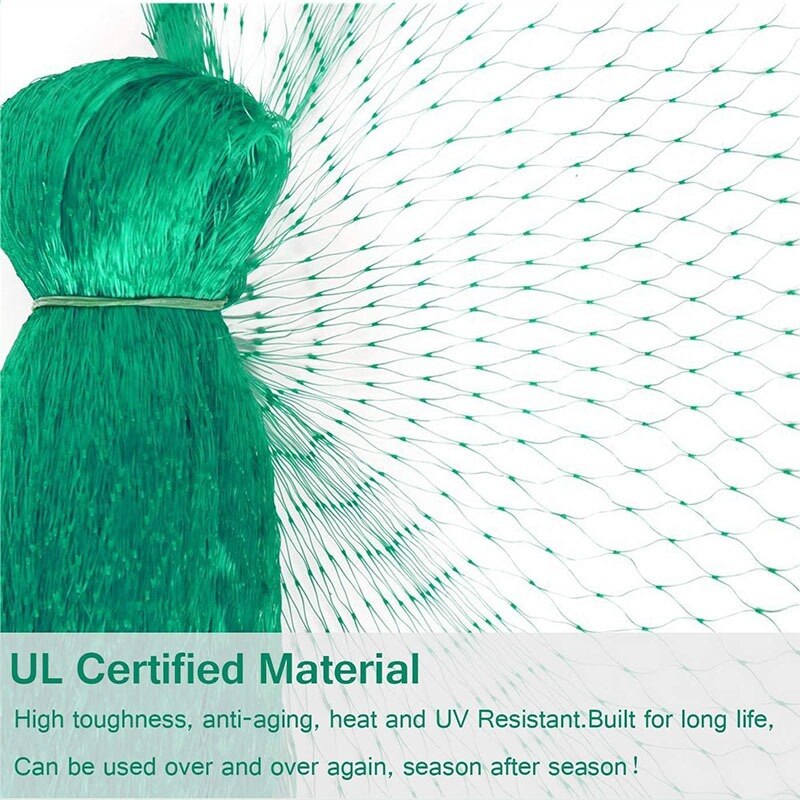 Green Anti Bird Protection Net Mesh Garden Plant Netting Protect Plants and Fruit Trees from Birds Deer Poultry Best Fencing: XXXL