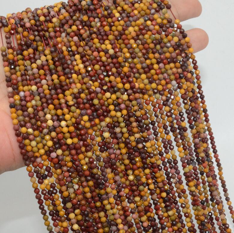 Natürliche Semi Precious Stein Kleine Faceted Runde Perlen 3mm ~ 3,5mm Big Preis: Mookaite