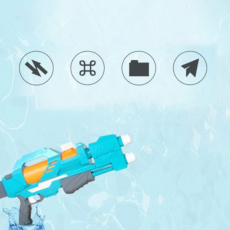 Doppel Düse Pull-Out kinder Wasser Spray Spielzeug Sommer Strand Spielen Wasser Hochdruck Pumpe Kunststoff Wasser Spray spielzeug