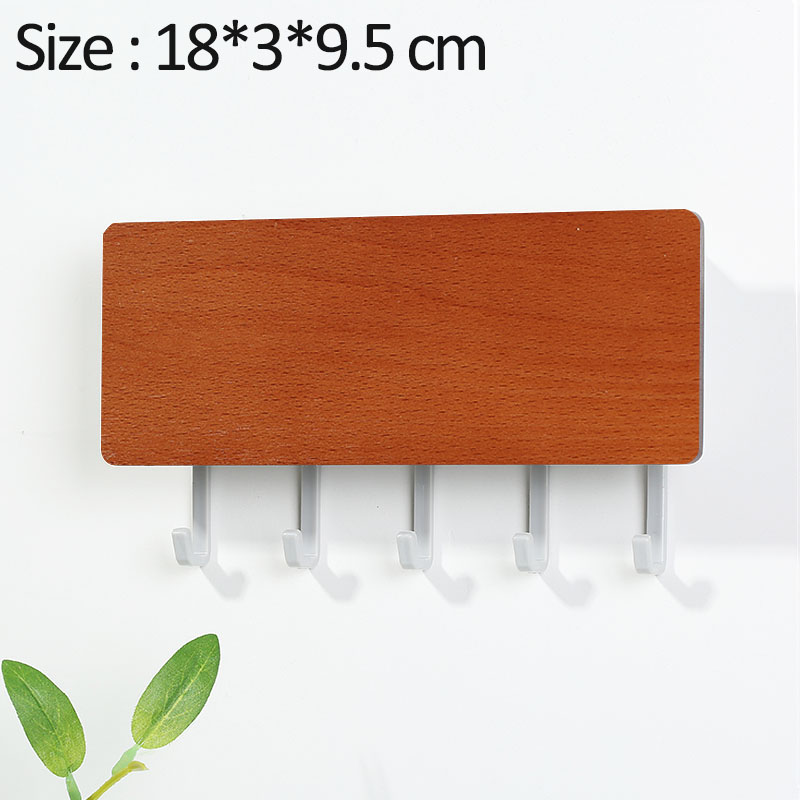 Hooks Storage Rack Key Wooden Hanger Home Decorative Wall Vintage Hallway Room Space Saving Bedroom Door Back Rack: 13