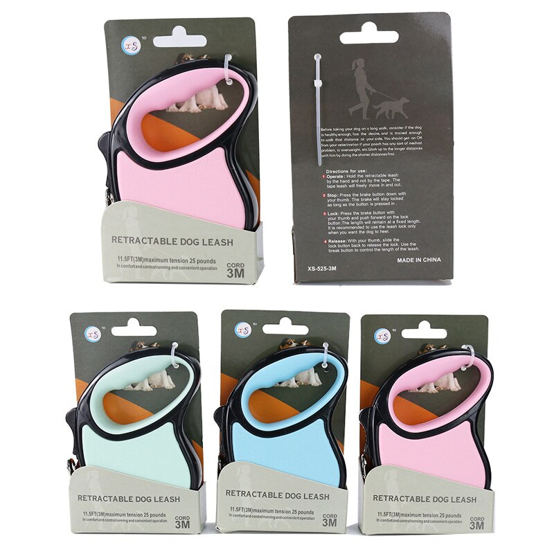 3M/5M Durable Dog Leash Automatic Retractable for Small Medium Large Dog Cat Dog Leashes Nylon Traction Rope Belt Pet Products