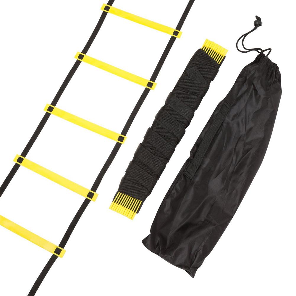 Velocidad de agilidad escalera de saltos, escalera de agilidad de fútbol, escalera de adiestramiento al aire libre, equipo de escalera de velocidad para pies, correas de nailon