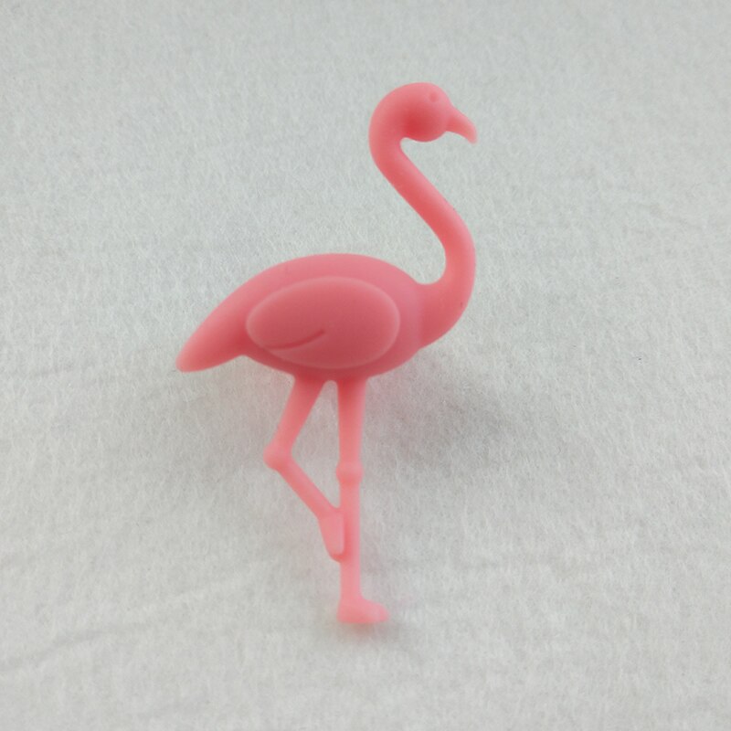 6 stk / sæt vinglasmarkører flamingo form skiltmærke flerfarvet vinetiket festforsyning mad silikone