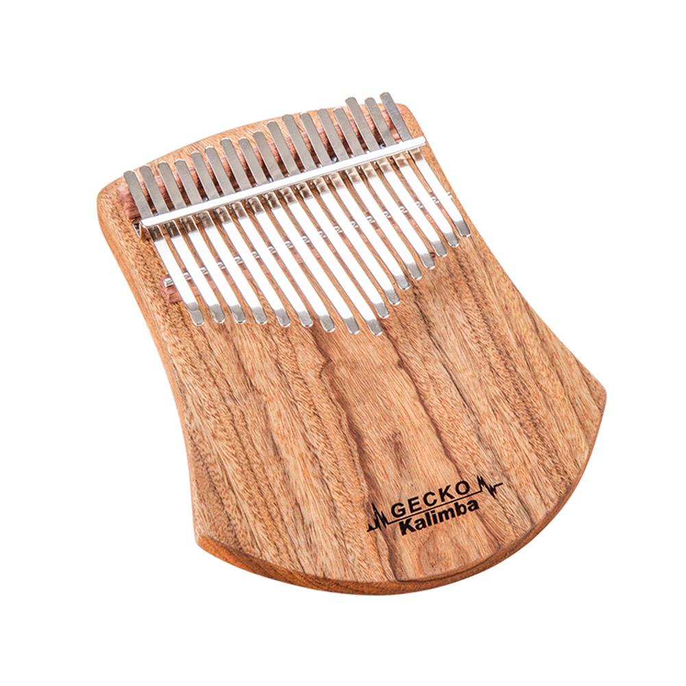 Gecko 17 nycklar kalimba afrikansk kamfer trä tumme piano finger slagverk trä musikinstrument mbira likembe sanza: Default Title