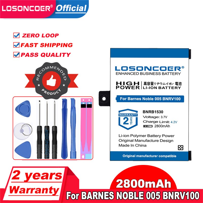 2800mAh Battery BNRB1530,BNRB454261,BNRZ1000 For Barnes Noble 005,BNRV100,BNRZ100,nook,NOOK Classic pocket book BNRB45426101