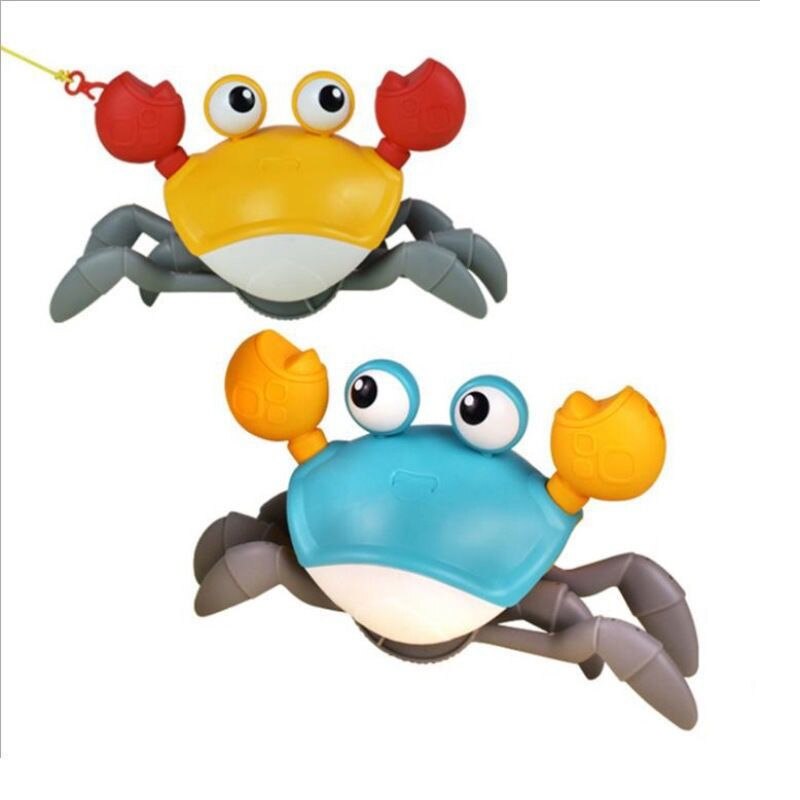 Child Bath Toy Big Crab Clockwork Baby Infant Water Classic Toy Beach Toys for Baby Drag Baby Bath Tub Summer Toys for Kids: Two big crabs