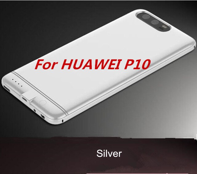 6000mAh Power Bank Cover For Huawei P9/P10 Portable Battery Charger For Huawei P9 Plus Backup Battery Case For Huawei P10 Plus: Silver For P10