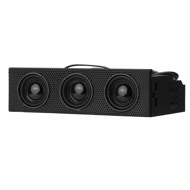 5.25 inch Stereo Surround Speaker PC Front Panel Computer Case Built-in Mic Music Loudspeakers