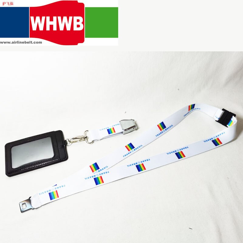 Trans Brasil Air Seat Belt Buckle Nek Lanyards Id Badge Card Case Houder Pilot Flight Crew Bedrijf Kantoor Telefoon Bandjes sling