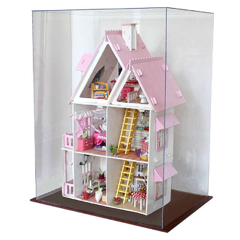 Houten Poppenhuis Mode Poppenhuis Meubels Meisjes Speelgoed DIY Home Speelgoed voor Kinderen Big Size Kasteel Handgemaakte Huis Kids