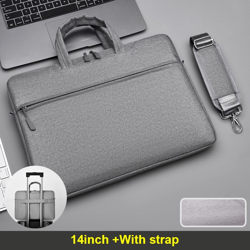 Männer Frauen Aktentaschen Unisex Business Handtaschen Oxford Hand Taschen Einfarbig Laptop Tasche Wasserdichte Schulter Messenger Tasche XA724ZC: Dark gray 14inch