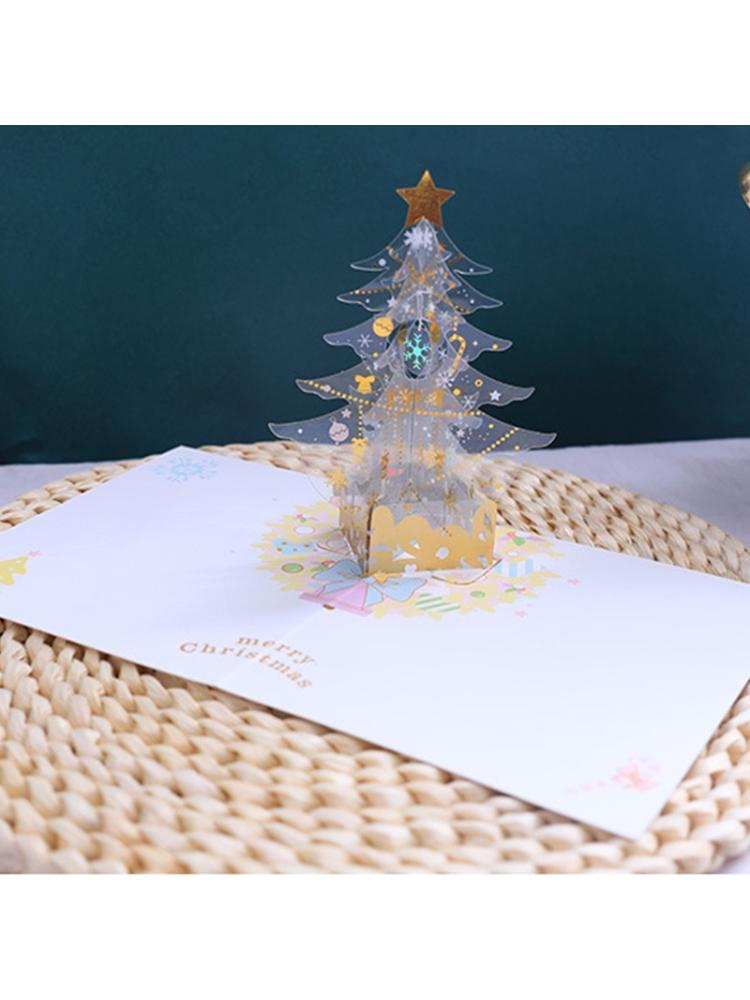 3D Pop-Up Kerstboom Kasteel Wenskaarten Verjaardag Postkaarten Uitnodigingen