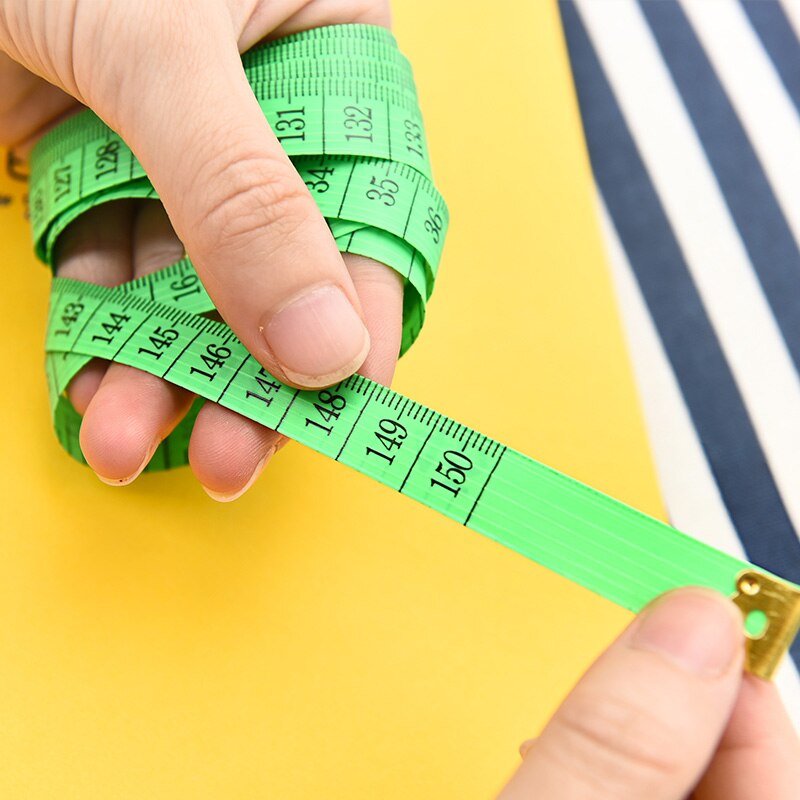 2 unids/lote Multi-color 150cm cinta métrica de costura de sastre suave regla de cinta métrica de tela para medir ropa regla de altura de niño E2089