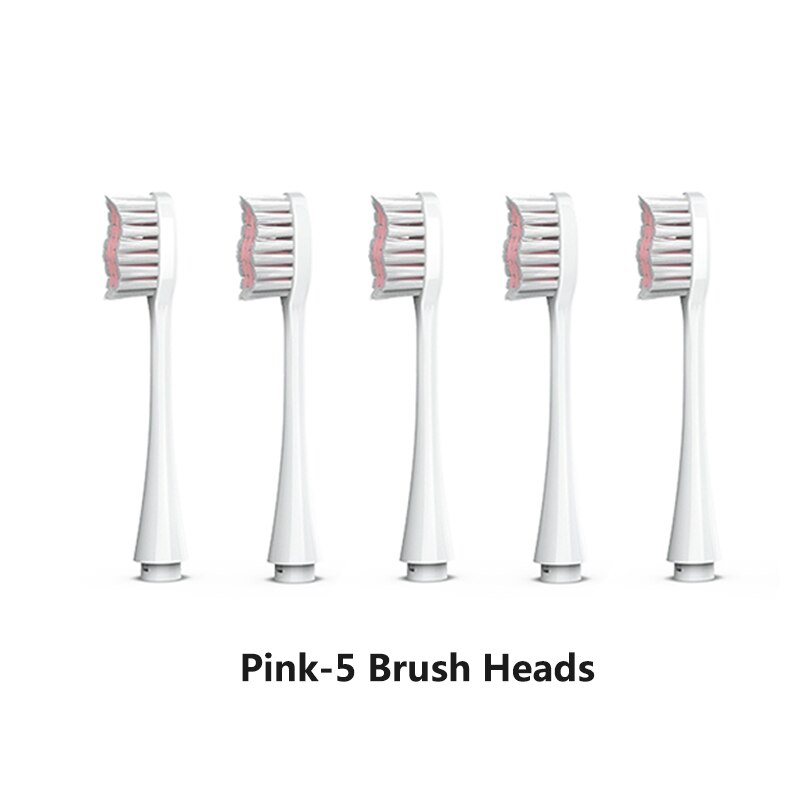 Sonic Toothbrush Electric ToothBrush Battery Operated Oral Hygiene Non Rechargeable Tooth Brush Deep Clean Adult Waterproof IPX7: Pink Brush-5pcs