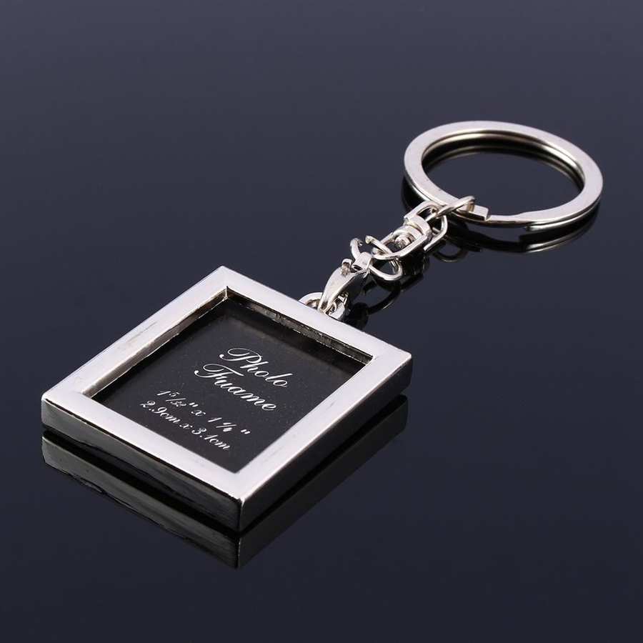 Mini chaveiro com porta-retrato, chaveiro com porta-retrato de liga de metal