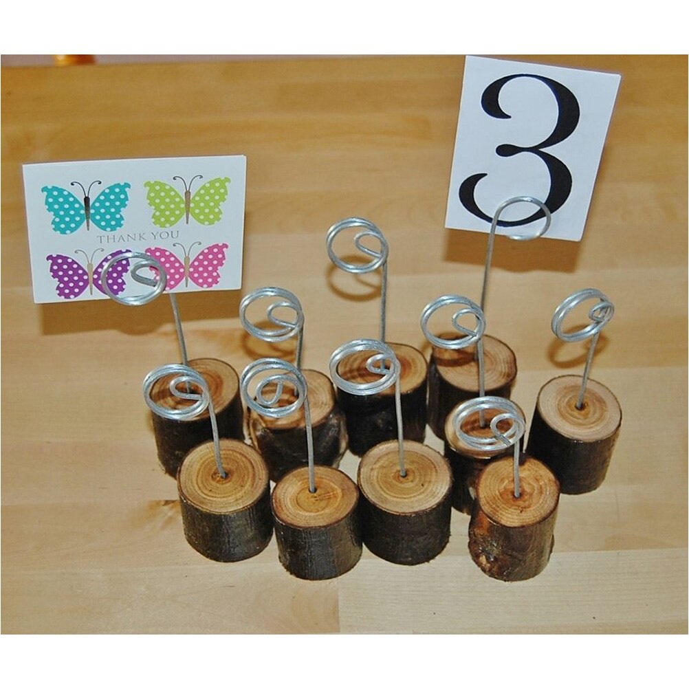 Trebase memo fotoholder kort papir notatklips bryllup stedsnavn kortholder katt form