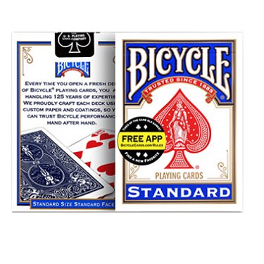 Fiets Rider Back Standaard Index Speelkaarten Rood/Blauw Dek Seconden Poker Verzegelde Uspcc Usa Magische Kaarten Magie tricks Props: Native Blue