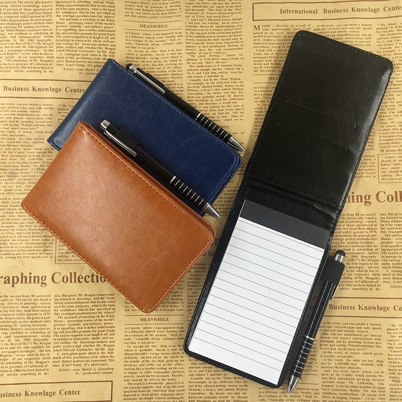 Ruize multifunktions lille notesbog  a7 planner læder lomme notesbog mini note bog med pen business office notesblok papirvarer