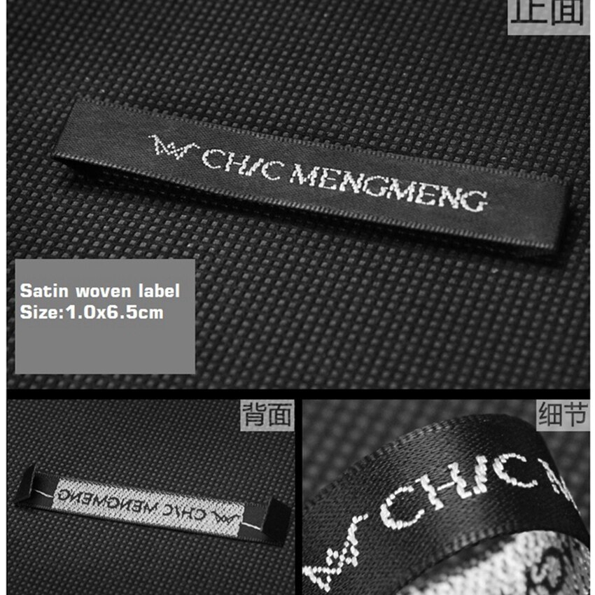 ZeQi custom garment labels clothing labels woven label main label 1000pcs/lot