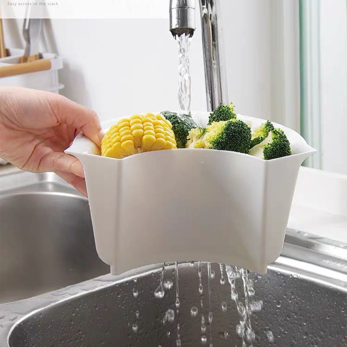 Vegetables Drying Basket Storage Box Camper Kitchen Portable Detachable Tableware Large Capacity Box
