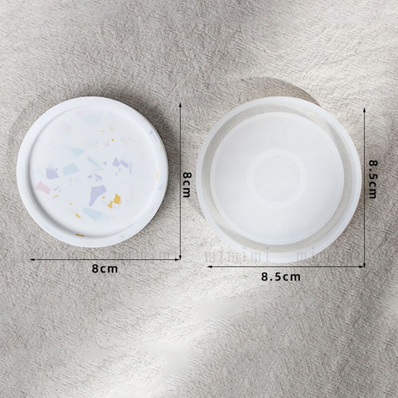 Lastryko taca silikonowa świeca zapachowa podstawa taca betonowa tynk forma w kształcie tacy Jesmonite forma okrągła owalna kwadratowa płyta: F