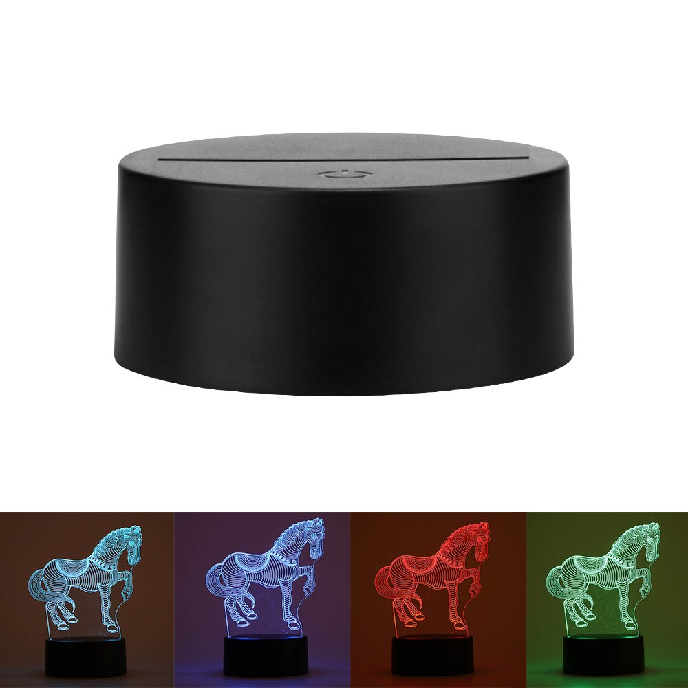 1/2/5/10pc usb kaapeli kosketus 3d led valoteline lampun kanta yövalon vaihto 7 väriä värikäs valojalustat pöydän koristelu
