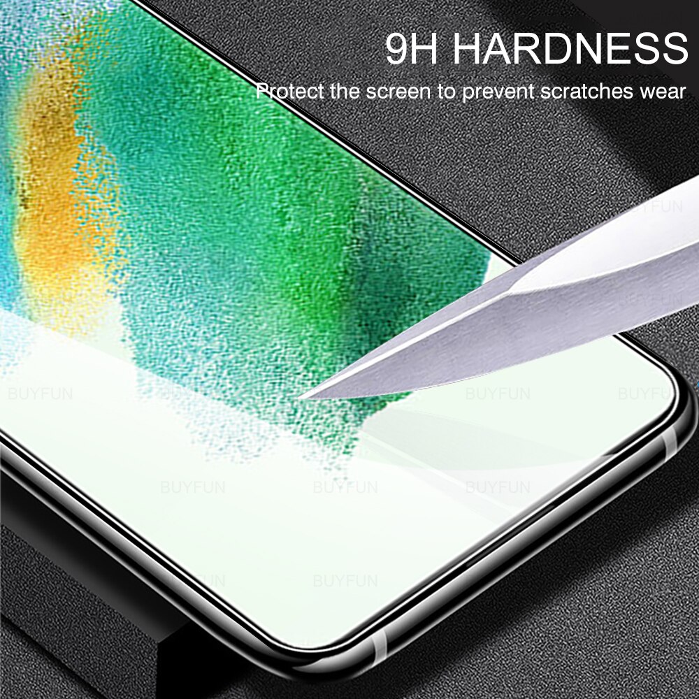 3 pezzi di impronte digitali sbloccati S 22 S22 + vetro protettivo per Samsung Galaxy S21 FE S22 Plus 5G 21fe pellicola protettiva per schermo