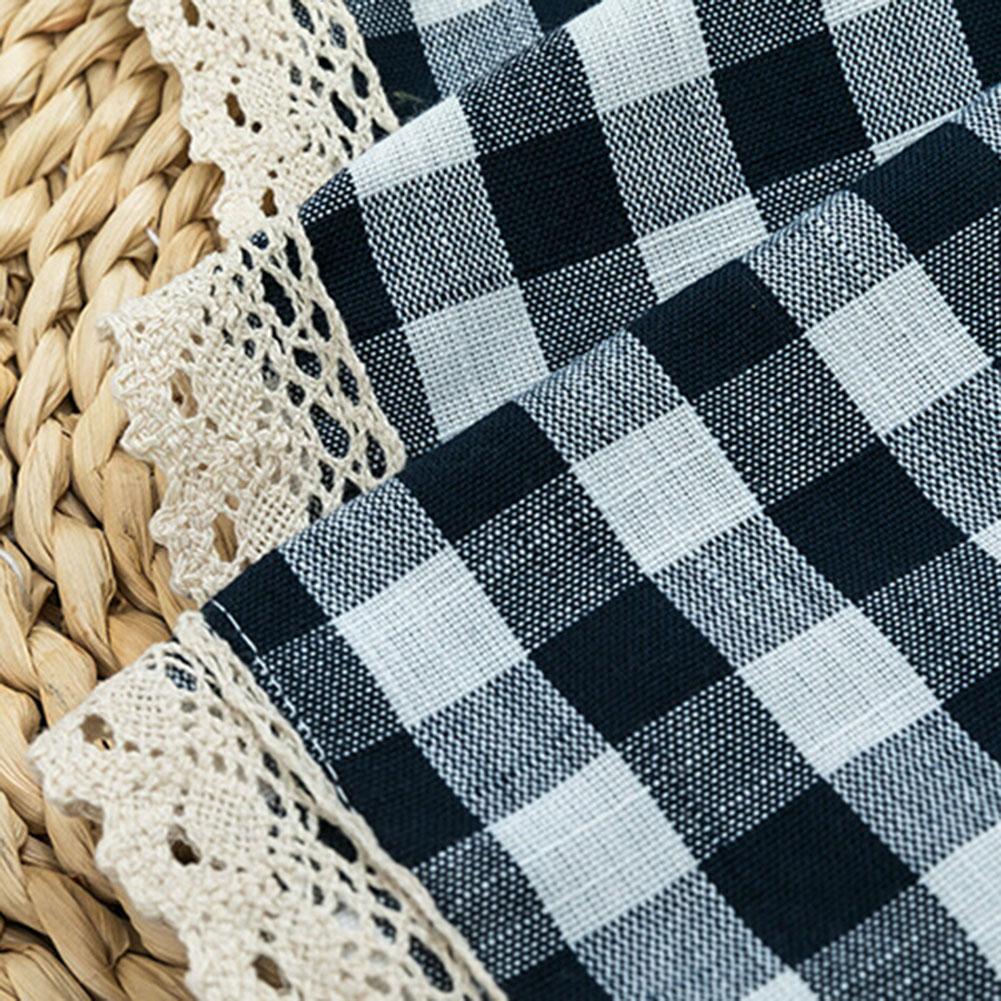 1Pc Küche Plaid aufbringen Kurze Gitter Vorhang Spitze Volant Durch Stange Drapieren Hause Fenster Dekor Vorhänge in sterben Wohnzimmer zimmer